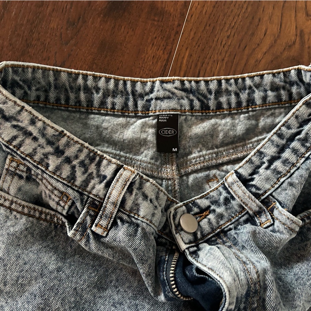 Cider Acid Wash High Rise Distressed Flare Jeans - Picture 6 of 6